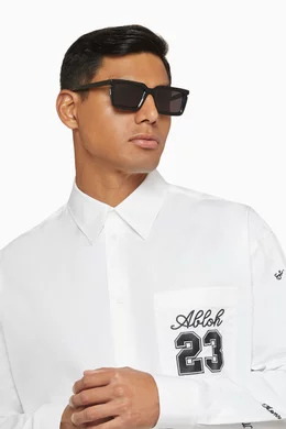 Buy Off-White Black Tucson Square-frame Sunglasses in  display picture 3