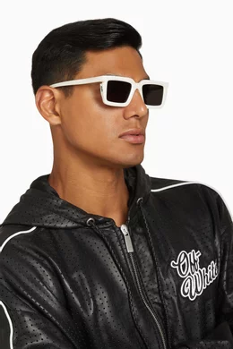 NWT Off-White Tucson White Square 52mm Sunglasses Buy Off-White White Tucson Square-frame Sunglasses in  main image 4