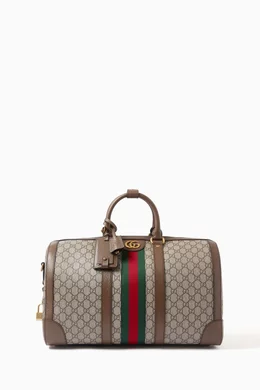 Buy Gucci Neutral Small Savoy Duffle Bag in GG Supreme Canvas For Men Online Ounass Saudi