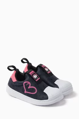 Buy adidas Black x Hello Kitty Friends Superstar 360 Sneakers in Lycra For Kids Online Ounass Saudi