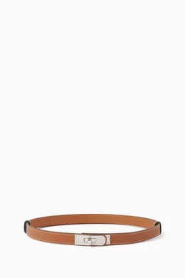 Buy Hermès Pre-Loved Brown Unused Kelly Belt in Epsom  display picture 3