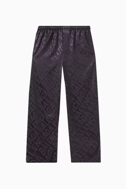 Buy Balenciaga Grey Unisex All-over Logo Pyjama Pants in
