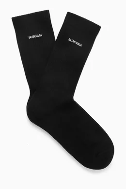 Cotton Socks Balenciaga Black Socks Buy Balenciaga Black Logo