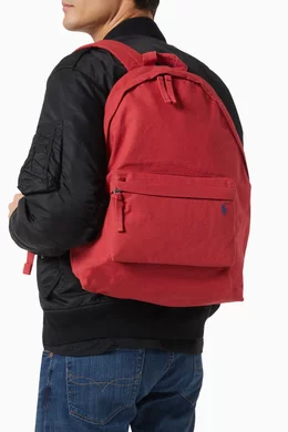 Buy Polo Ralph Lauren Red Pony Backpack in Canvas For Men Online Ounass Saudi