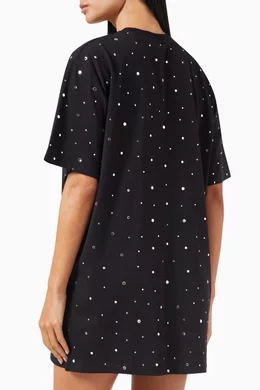 Buy Giuseppe di Morabito Black Rhinestone-embellished T-shirt