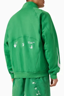 Buy Nike Green x Off White Zip Track Jacket in Fleece For Men Online Ounass Saudi