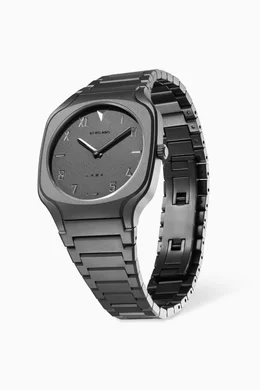 Buy D1 Milano Black Volcanic Grey Square Bracelet Watch 37mm For Women Online Ounass Saudi