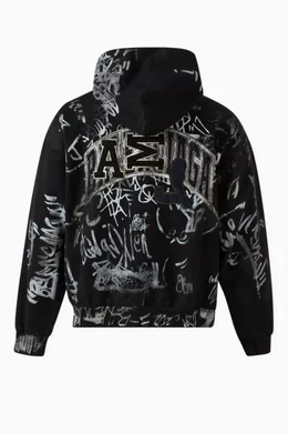 Buy Balenciaga Black Unisex Skater Zip-up Hoodie Medium-fit in
