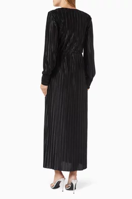 Buy Y.A.S Black Yasstorma Pleated Maxi Dress in Satin For Women Online Ounass Saudi