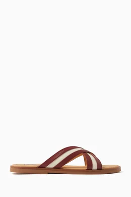 【関税&送料込】Bally Slide Sandal Gherry Bally Grine 6304005 Men's New Rhu Snake Embossed Leather