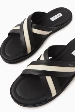 【関税&送料込】Bally Slide Sandal Gherry Bally Gherry Slides In White | ModeSens