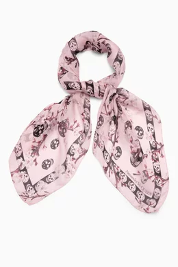 Alexander mcqueen classic skull silk chiffon scarf shop