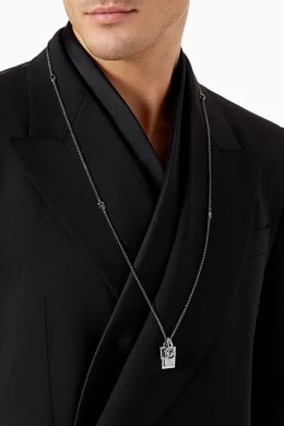 【送料&関税込】Dolce & Gabbana Rhinestone Logo Necklace Fine link necklace with rhinestone-detailed DG logo in Gold