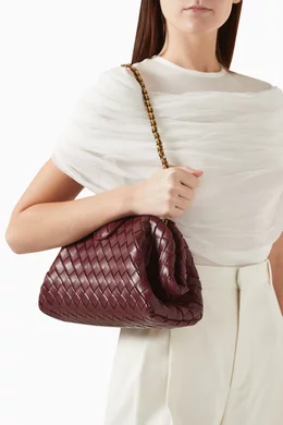 ショルダーバッグ・ポシェット BOTTEGA VENETA BURGUNDY SMALL TEEN LAUREN 1980 SHOULDER BAG Bottega Veneta 'The Lauren 1980 Small' shoulder bag