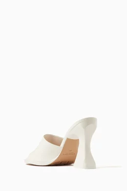 Buy Bottega Veneta White Cha-cha 100 Mules in Leather For Women