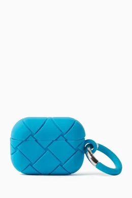 【新品半額！残1】BOTTEGA VENETA AirPods Proケース 青 Buy Bottega Veneta Blue AirPods Pro Case in Silicone For Men