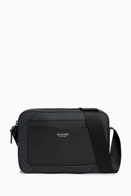 Buy Tommy Hilfiger Black Logo Small Camera Bag in Saffiano-leather