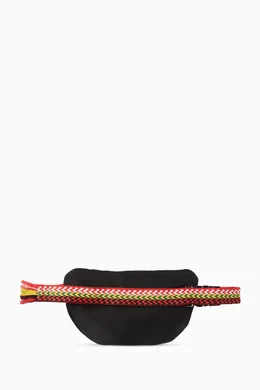 Buy Lanvin Black Small Curb Belt Bag in Nylon For Men Online