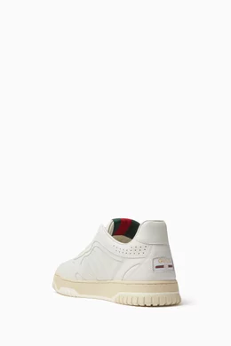 Buy Gucci White Re-Web Sneakers in leather For Women Online