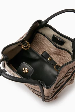 Buy Max Mara Neutral Extra Small Marine Bag in Jacquard For