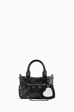 Buy Balenciaga Black Mini Neo Cagole Tote Bag in Arena Lambskin For Women Online Ounass Saudi