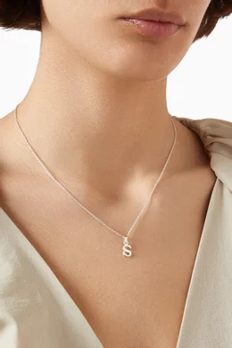 S pendant necklace silver hotsell
