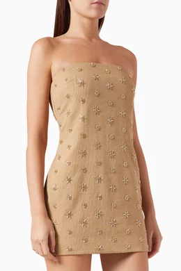 Buy Bec + Bridge Neutral Sunseeker Sequinned Mini Dress For Women Online |  Ounass Saudi