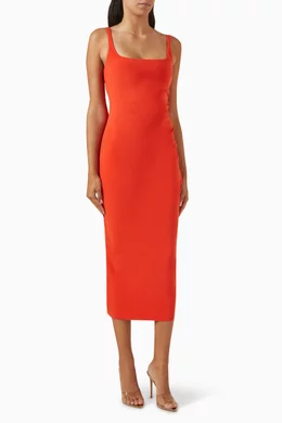 knee length dresses for ladies BEC + BRIDGE | KARINA TUCK MIDI DRESS