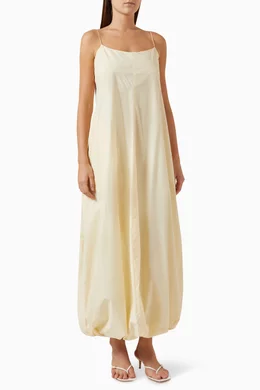 white cut out long sleeve dress Cecilie Cut Out Shirt Midi Dress - White main image 1