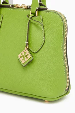 Buy Tory Burch Green Mini Swing Bag in Pebbled Leather For