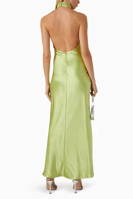 Buy Misha Green Evianna Bow Open-back Dress in Satin For Women Online |  Ounass Saudi