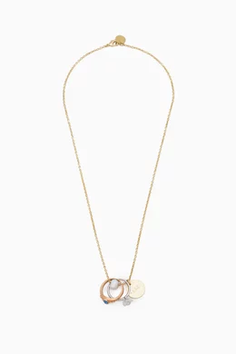 マルニ Marni Brass and Pearl Necklace Gold and palladium branch necklace with encased pearl charms