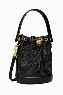 Tory burch black bucket bag new arrivals