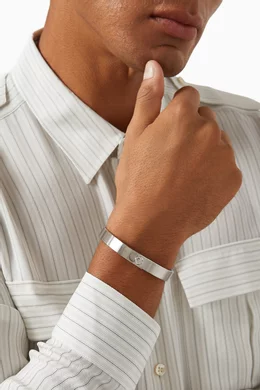 Buy Emporio Armani Silver Couples Bangle Bracelet in Stainless Steel For Men Online Ounass Saudi
