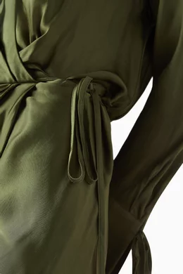 shona joy green maxi dress Rio Draped Cowl Maxi Dress | Abundant Green | Dresses main image 1