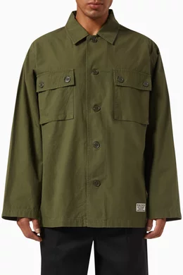Buy WACKO MARIA Green Army Shirt in Cotton For Men Online | Ounass
