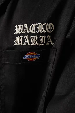 Buy WACKO MARIA Black x Dickies Work Shirt in Cotton-blend For Men