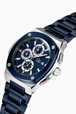 Buy GC Blue Coussin Shape Quartz Watch, 44mm For Men Online