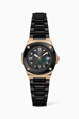 Buy GC Black Coussin Shape Quartz Watch 30mm For Women Online Ounass Saudi