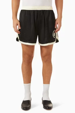 Satin gym shorts shop