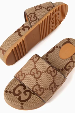 Canvas gucci slides women store