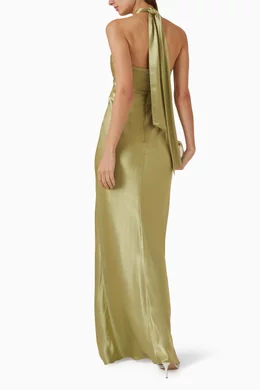 la lune ruched halter maxi dress Buy Shona Joy Green For Women Online Yellow dress
