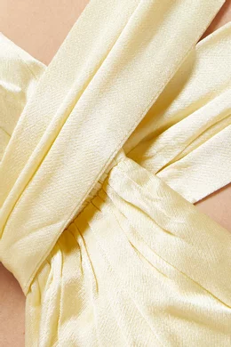 Buy Shona Joy Yellow La Lune Ruched Halter Maxi Dress For Women Online |  Ounass Saudi
