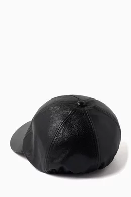 Buy Fear Of God Black Logo Baseball Cap in Leather For Men Online