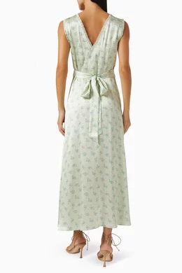knee length dresses for ladies Tahlia Embroidered Floral Lace Dress in Navy Blue