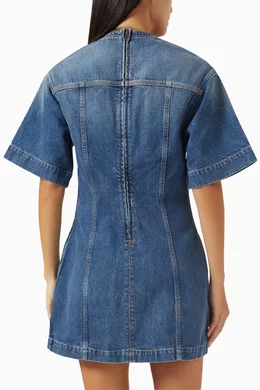 chinese dress ladies Stella McCartney blue lace floral one shoulder mini dress  Iconic Vintage