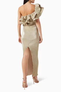 slim fit dress slacks Ramblas Dress - Gold Brocade – L'IDÉE