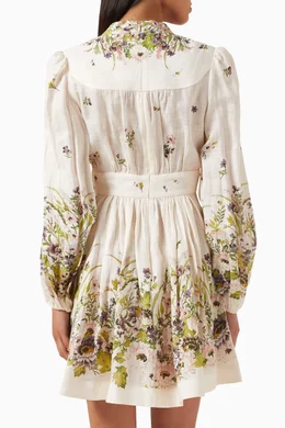 koko mini dress white floral Rachel Gilbert Koko Mini Dress (For Hire) – EKOLUV