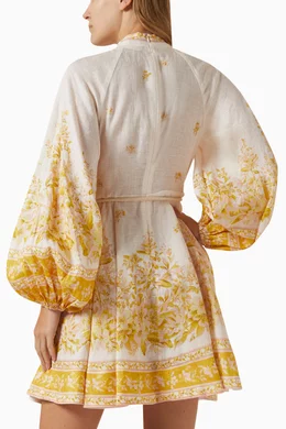 Buy Zimmermann Pink Golden Buttoned Mini Dress in Linen For Women Online |  Ounass Saudi