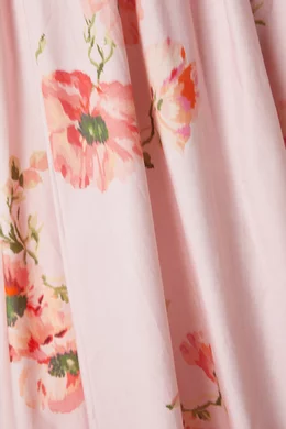 zimmermann lightburst puff midi dress Zimmermann Lightburst Puff Midi Dress Pink Floral Poplin  Naked Pear